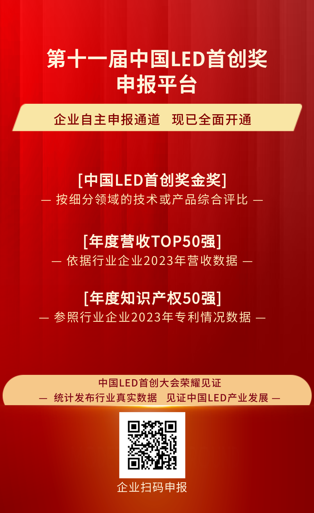 关于第十一届中国LED首创奖申报的通知