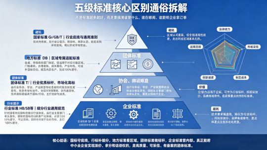 企业该做团标还是企标？一文看懂五级标准区别